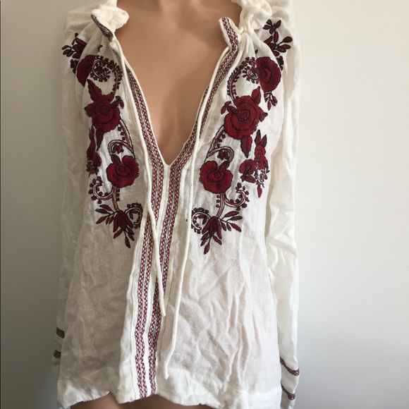 On hold** RARE Free People tunic gauzy - Picture 2 of 13